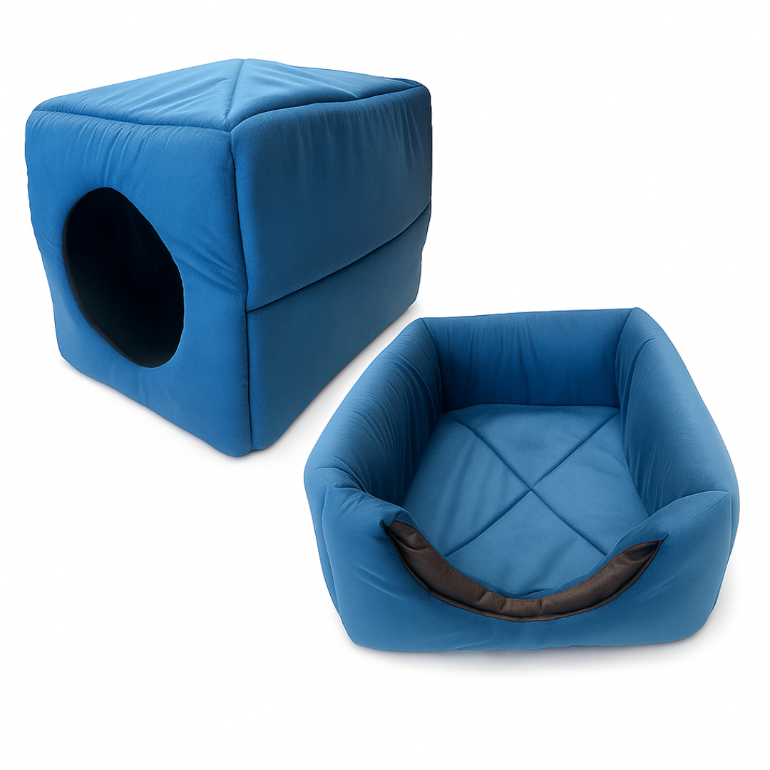 NuvemPet – Caminha Iglu Suede 2 em 1 de Conforto Premium